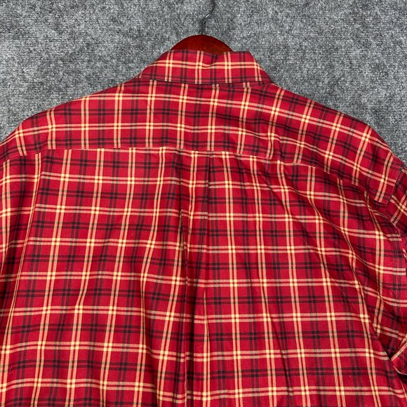 Brooks Brothers Shirt Mens Large Button Down The Original Polo Red Plaid Non Iro - Picture 8 of 8